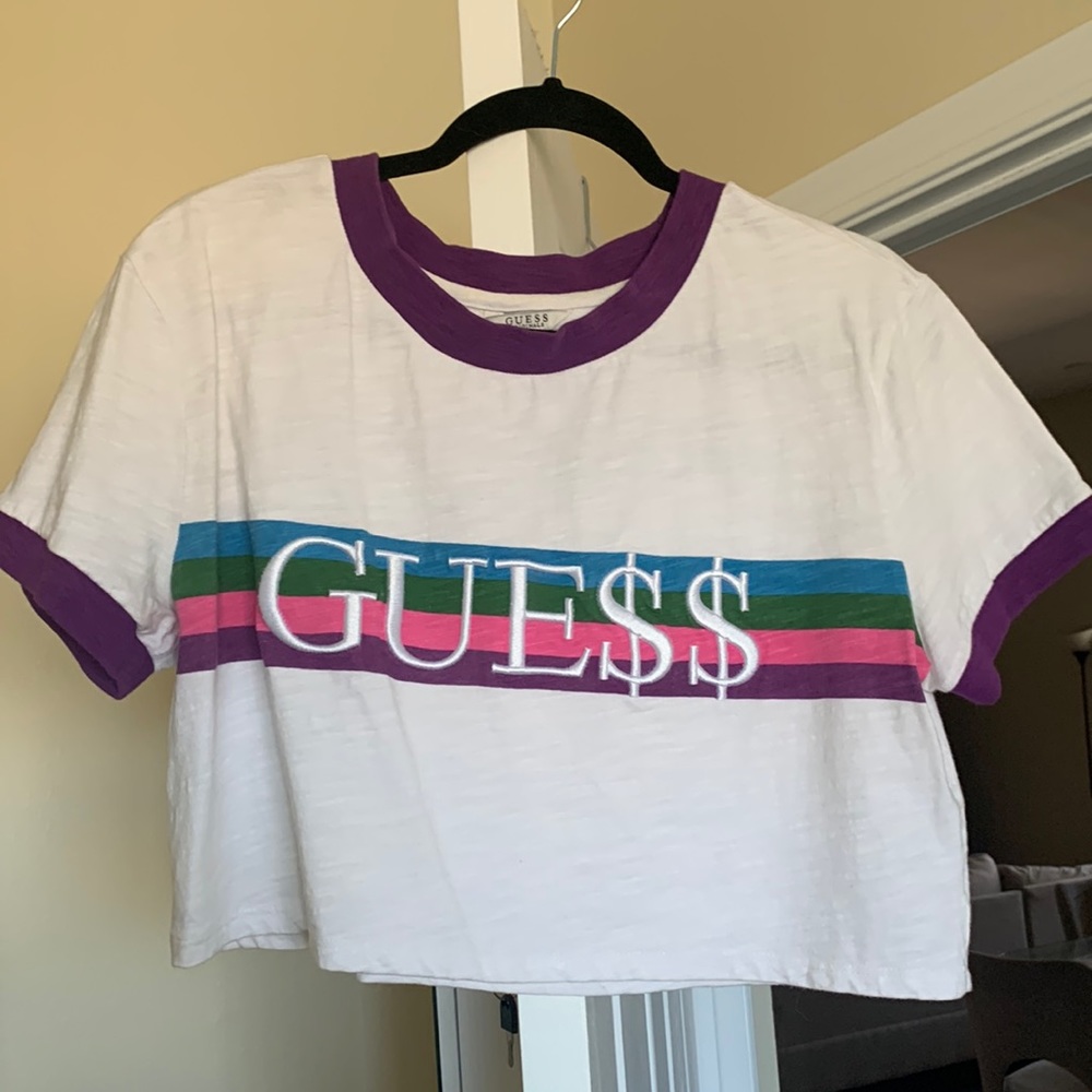 Guess x A$AP Rocky Cropped Ringer T-Shirt